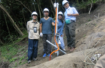 2013年伊豆大島土石流 源頭部の長期観測