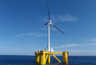 福島沖の浮体式洋上風力発電設備